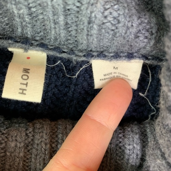 Anthro Moth Slouchy Sweater Tunic Dress H47 - Picture 7 of 7